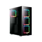 CASE AEROCOOL TOR PRO-E-ATX, RGB, NEGRO