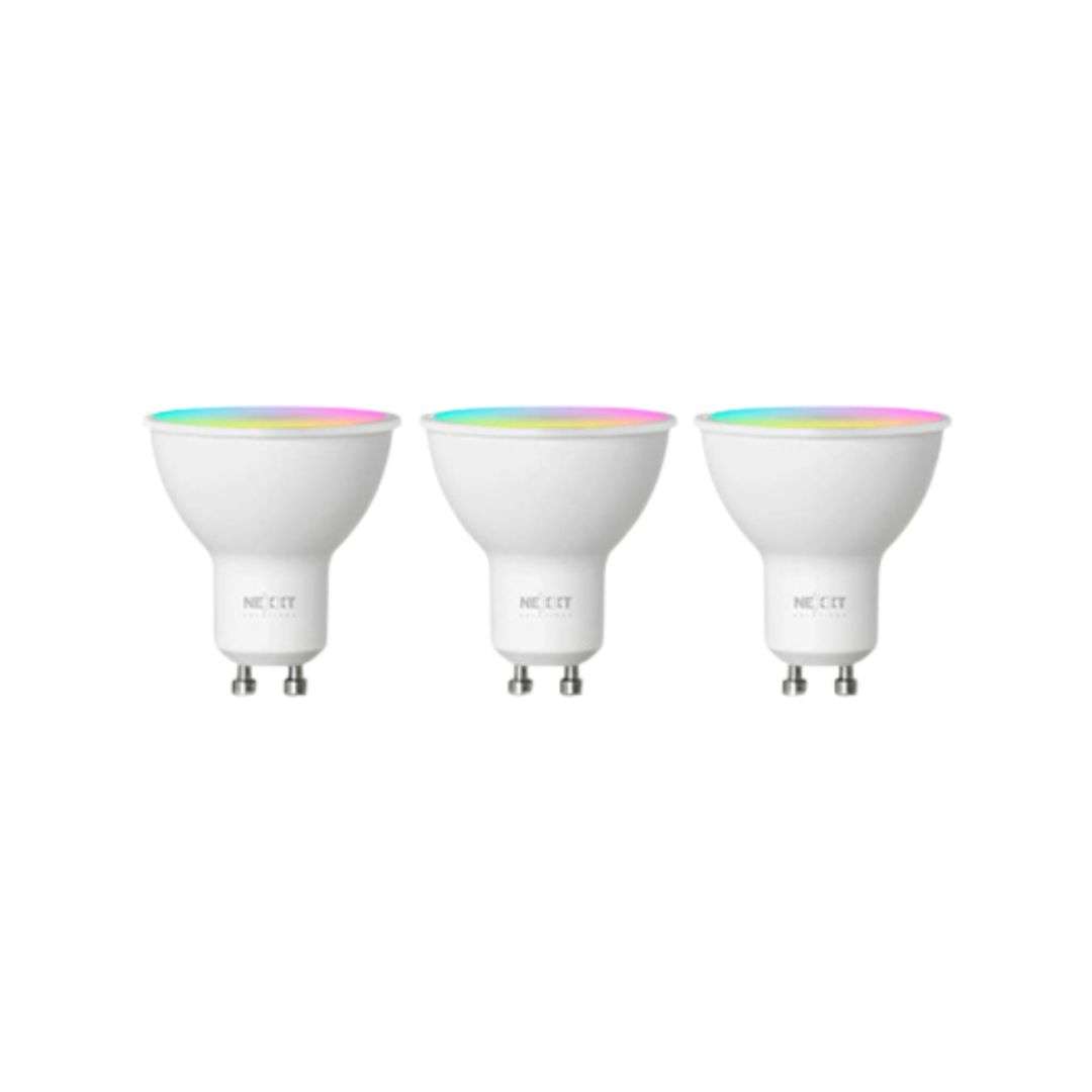 SUPRICOM BOMBILLA LED INTELIGENTE WI-FI 110V - GU10 MULTICOLOR, EMPAQUE DE 3 UNIDADES NEXXT HOME NHB-C310 3PK - GUIO SMART LED BULB RGB MM105NXT79 BOMBILLA LED INTELIGENTE WI-FI 110V - GU10 MULTICOLOR, EMPAQUE DE 3 UNIDADES NEXXT HOME NHB-C310 3PK - GUIO SMART LED BULB RGB - Imagen 1