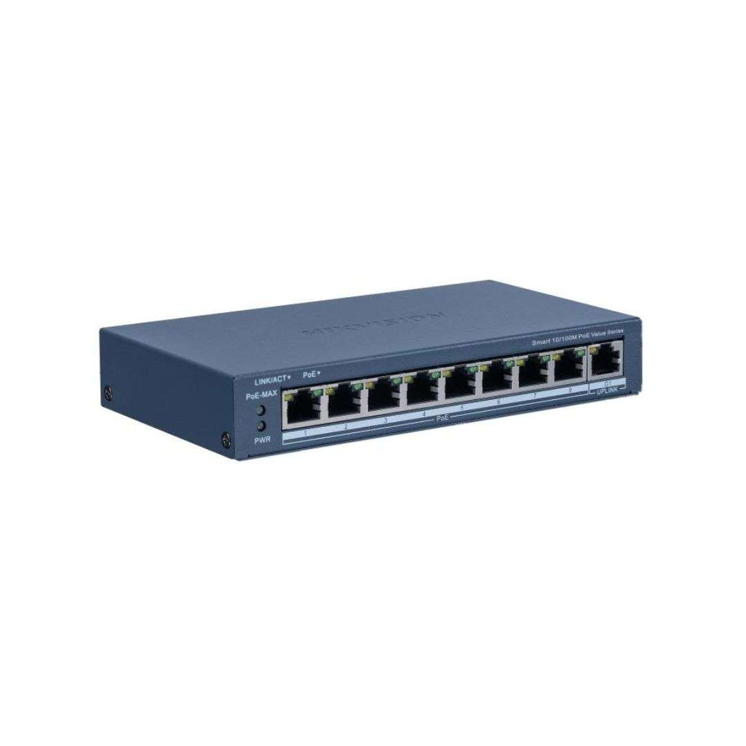 SUPRICOM HIKVISION SWITCH POE 8 PUERTOS - PUERTOS 8 x 10100 , 1 x GIGABIT DS-3E1309P-EIM HIKVISION SWITCH POE 8 PUERTOS - PUERTOS 8 x 10/100 , 1 x GIGABIT - Imagen 1